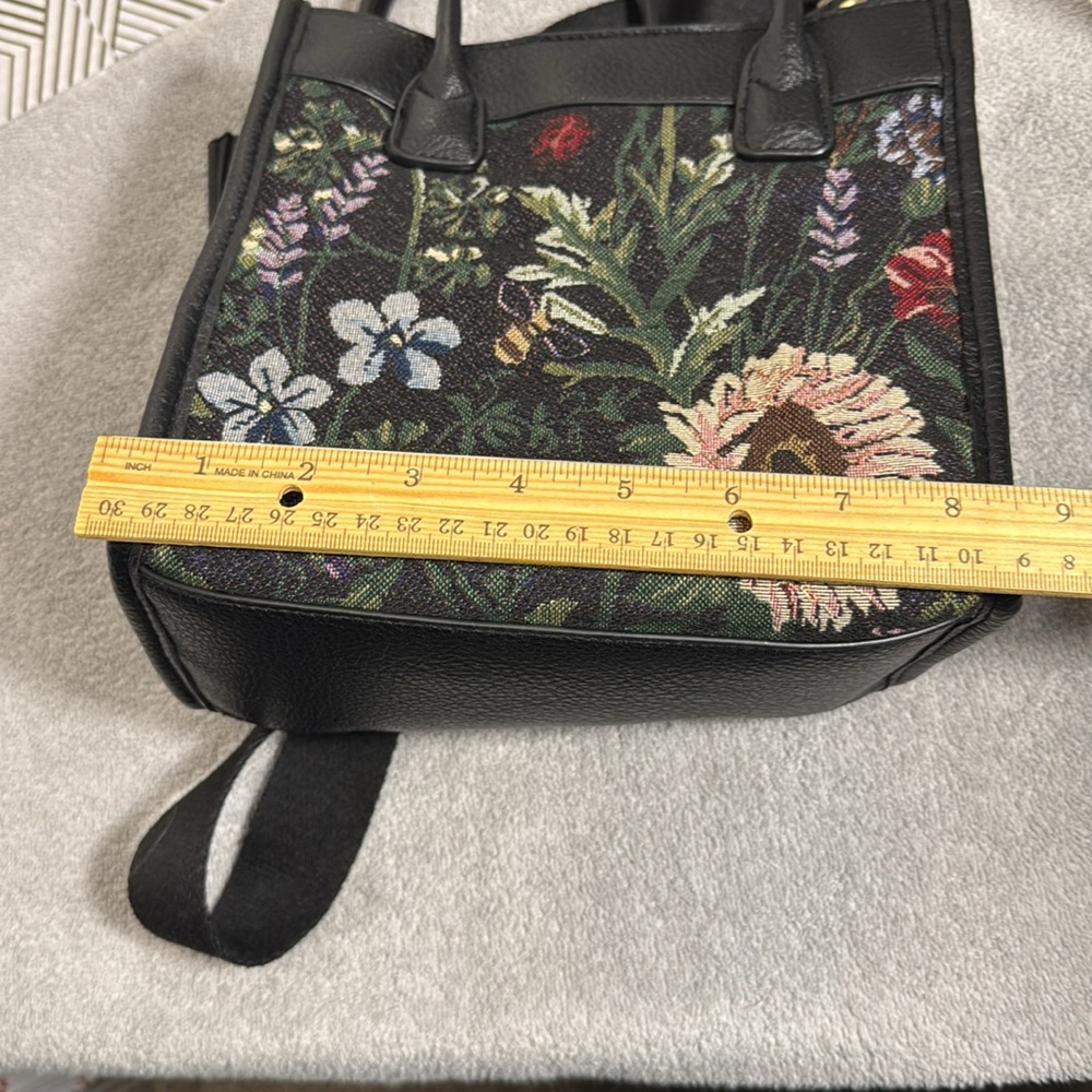 Floral Black Women's Bag flowers and‎ ladybugs unbranded - Picture 6 of 12